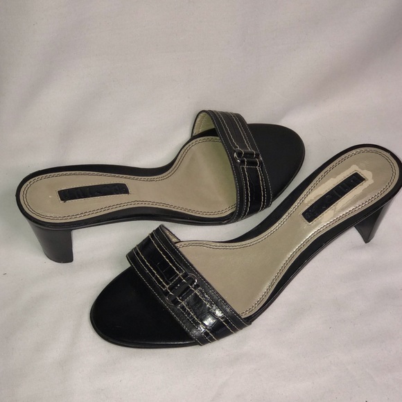 Unisa Black leather sandal with silver hardware 7 - Picture 2 of 7